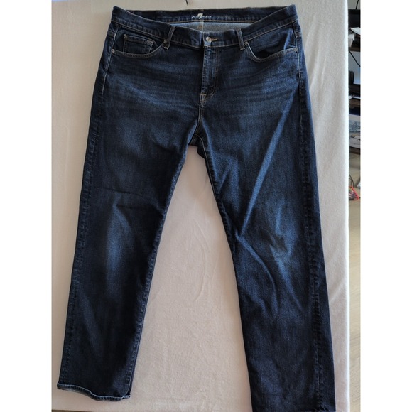 7 For All Mankind Other - 7 for All Mankind Men Jeans 42x32 Dark Blue Austyn Straight Relaxed Fit Stretch